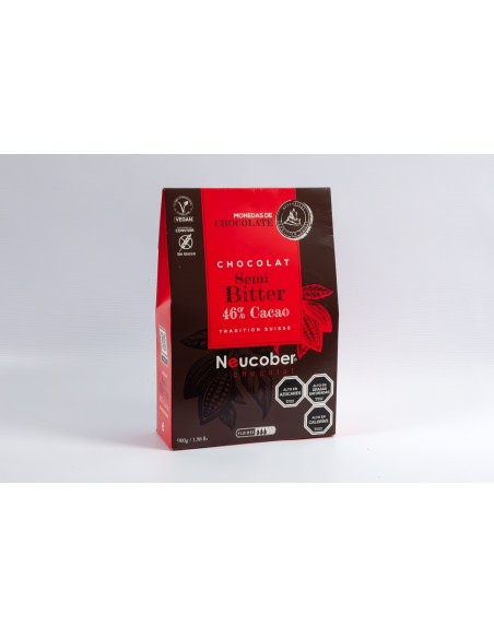 CHOC. SEMI BITTER 46 % CACAO 900 GR NEUCOBER 801